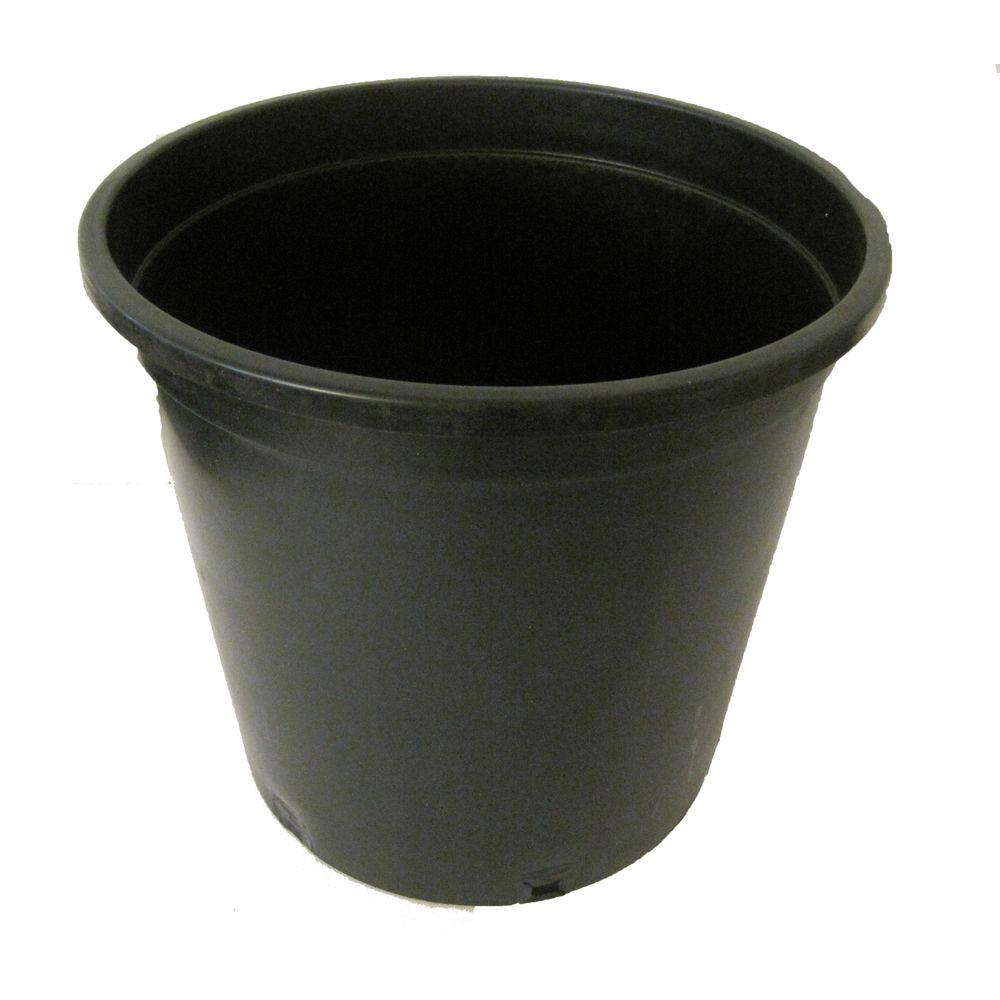 Niu 7 Gal Black Plastic Nursery Pot 658716 The Home Depot Black Plastic Nursery Pot