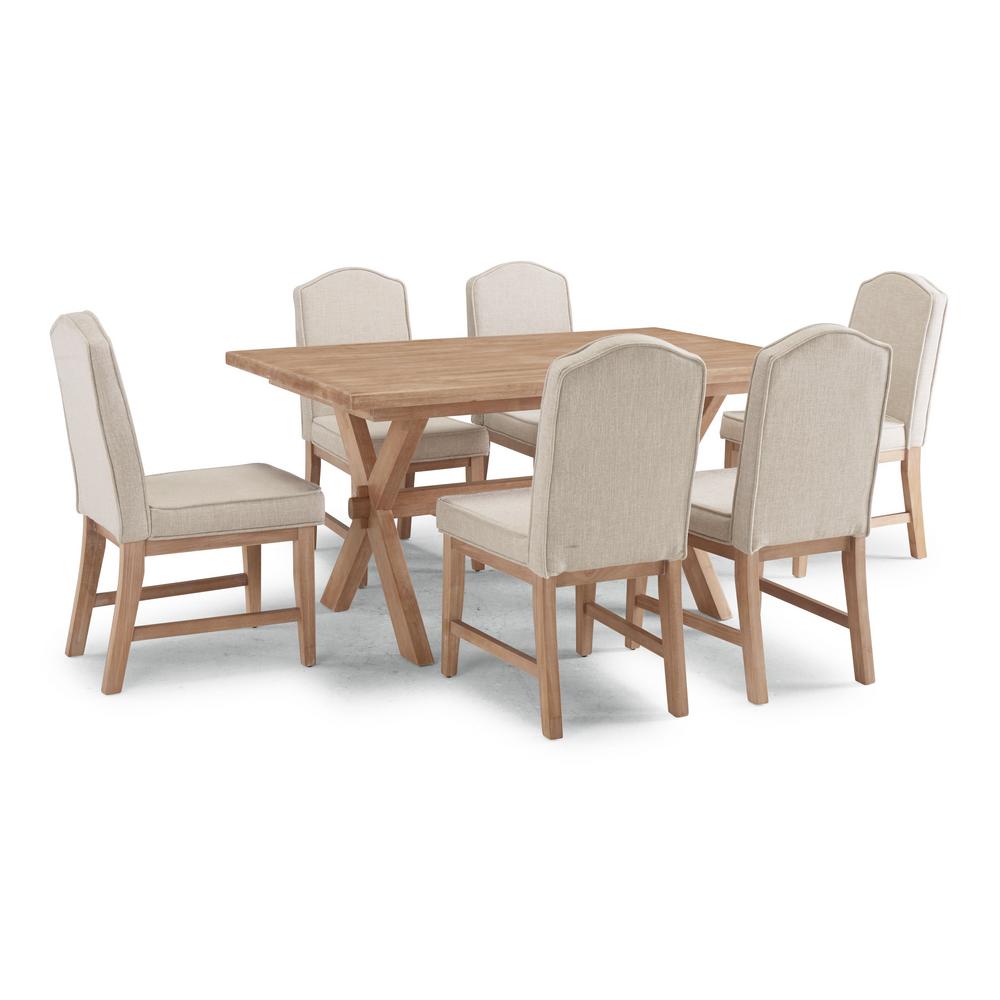 Home Styles Cambridge White Washed 7 Pc Rectangular Trestle Dining