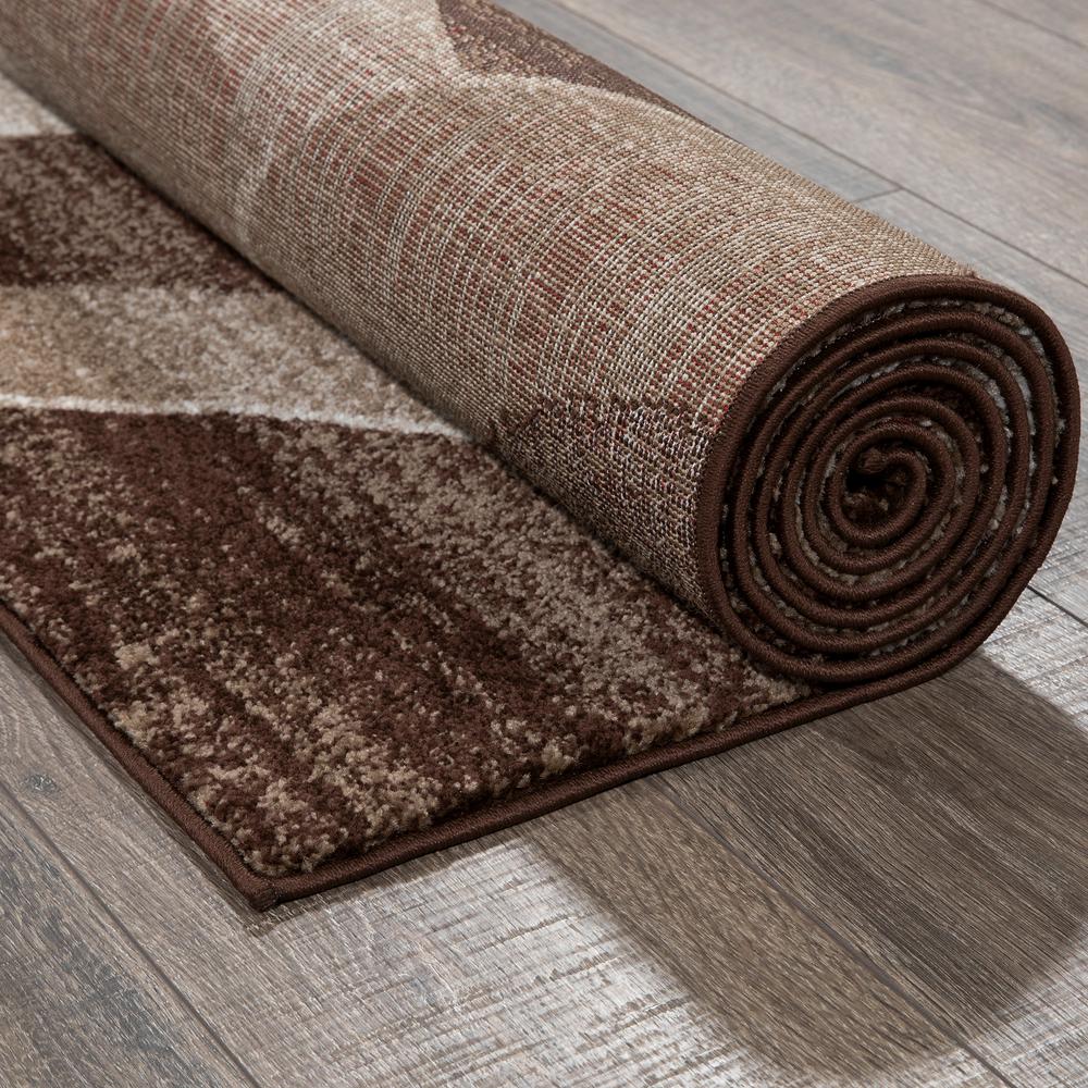 City Collection Brown Waves 5 Ft X 7 Indoor Area Rug Cit3158