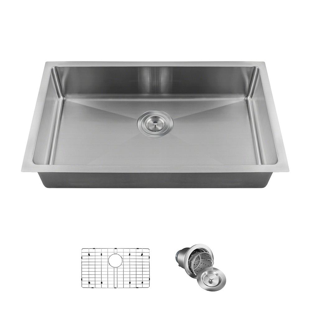 MR Direct All-in-One Undermount Stainless Steel 18 in. Single Bowl ...