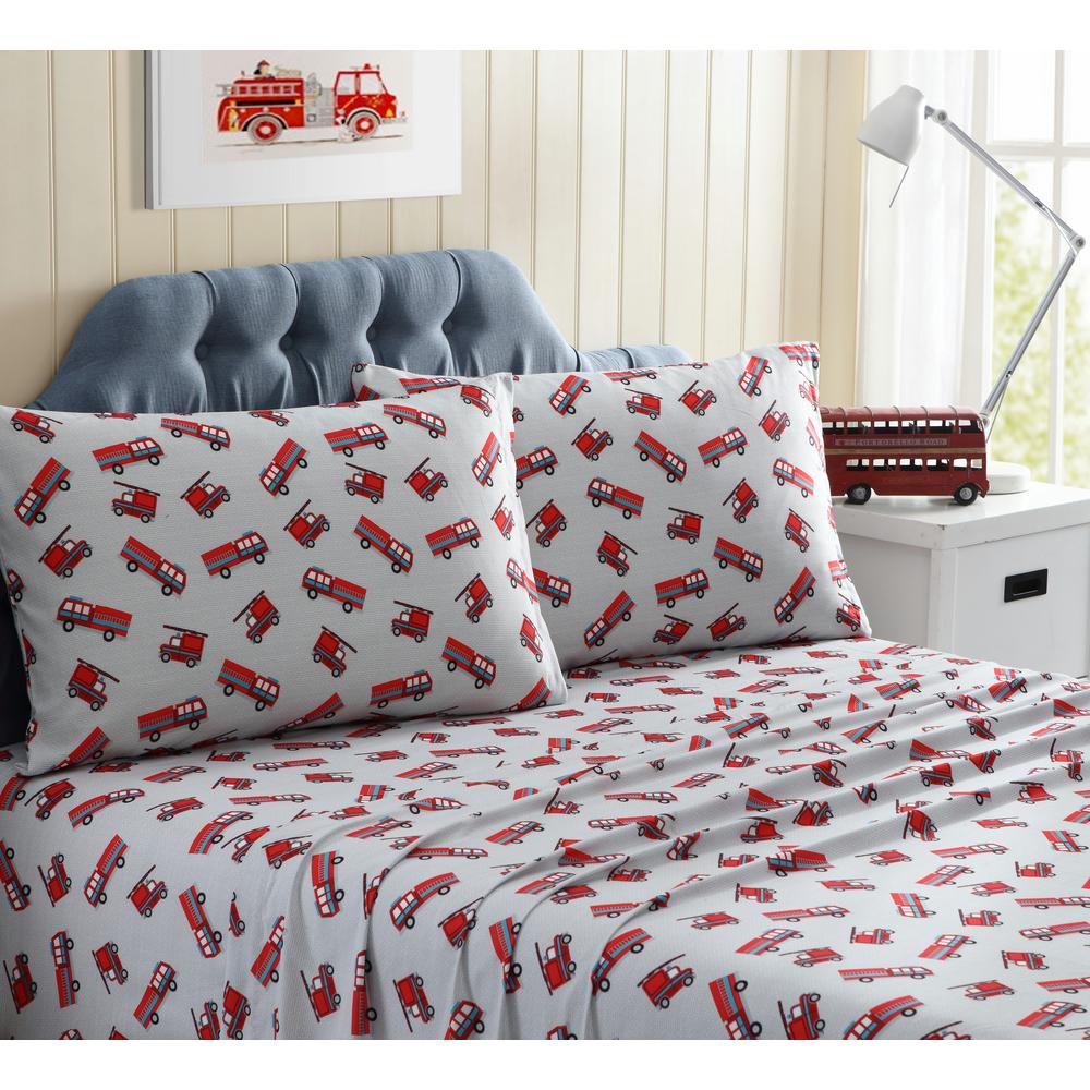 Kute Kids 4 Piece Fire Trucks Red Geometric Microfiber Queen Sheet Set M634086 The Home Depot - Red Owl Twin Bedding Kute Kids 4 Piece Fire Trucks Red Geometric Microfiber Queen Sheet Set M634086 The Home Depot - Red Owl Twin Bedding