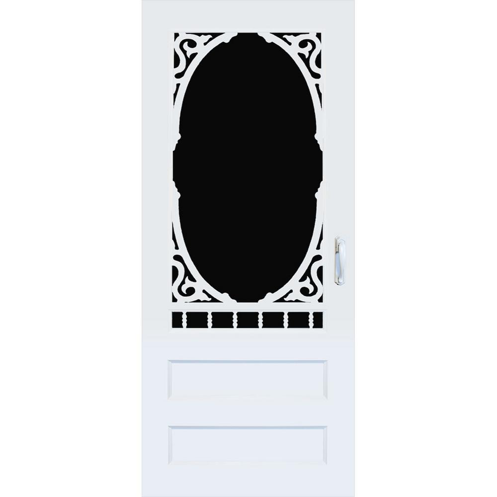 Kimberly Bay 32 in. x 80 in. Carling White Vinyl Screen DoorDSAVCA32