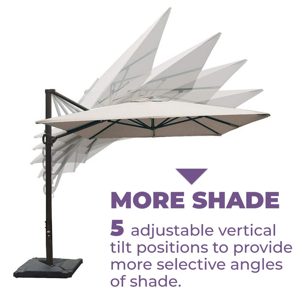 Abba Patio 8 Ft X 10 Ft Rectangular Cantilever Push Tilt Patio Umbrella In Sand Apnrc810sc The Home Depot