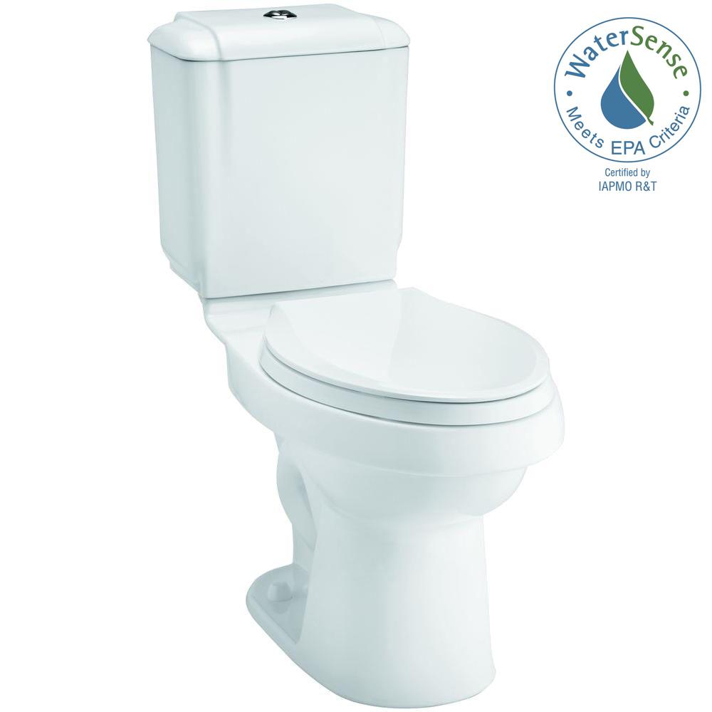 STERLING Rockton 2-piece 0.8 or 1.6 GPF Dual Flush Elongated Toilet in ...