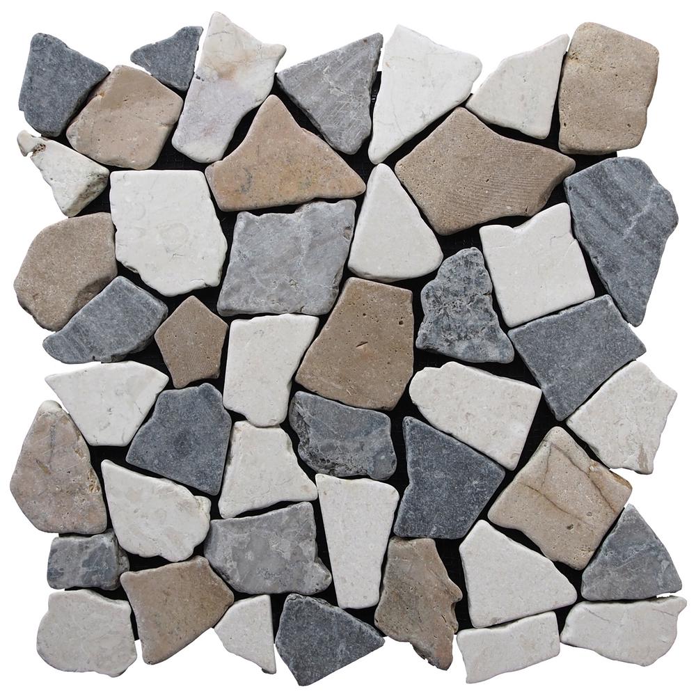 Pebbles Rock Tile Flooring The Home Depot Fit Tile