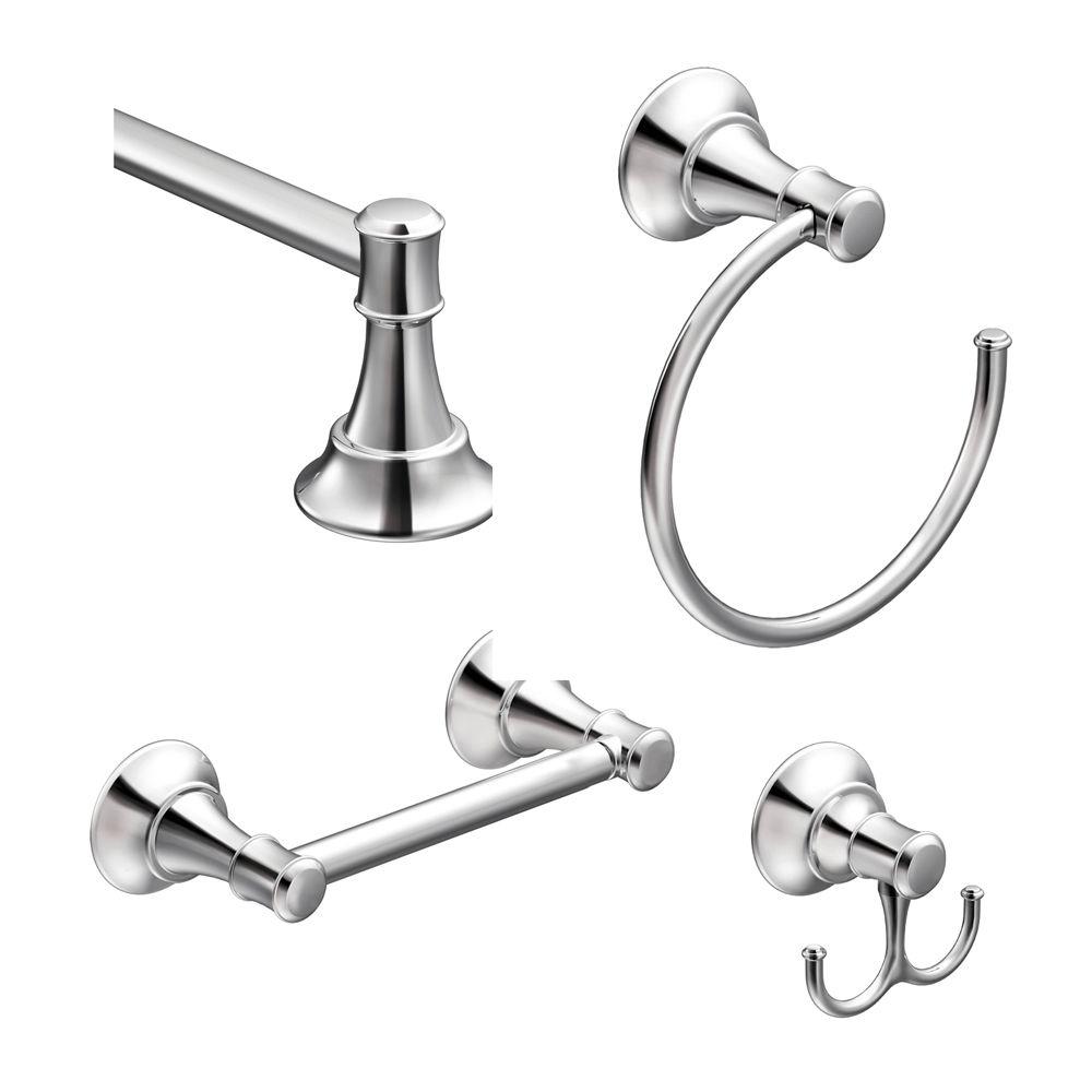 Moen Ashville 4 Piece Bath Hardware Set With 18 In Towel Bar Paper Moen Ashville 4 Piece Bath Hardware Set With 18 In Towel Bar Paper