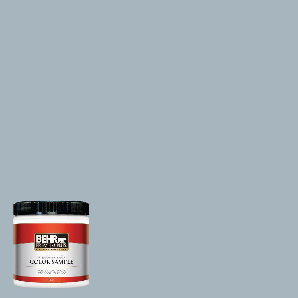 Behr Premium Plus 8 Oz N480 3 Shadow Blue Flat Interior Exterior N480 3 Shadow Blue Flat Interior Exterior