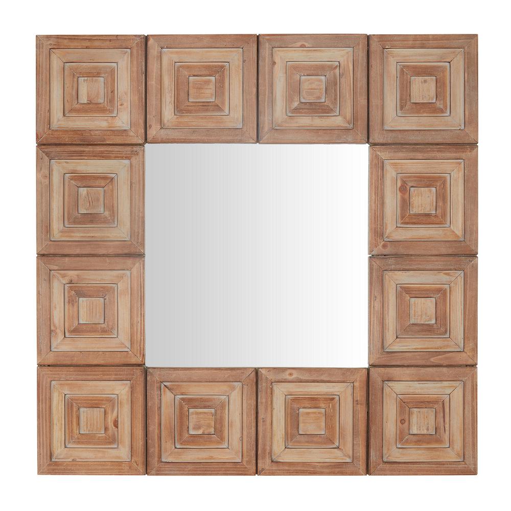 Home Decorators Collection 32 in. H x 32 in. W Square Framed Antiqued Wood Accent Mirror was $129.0 now $58.56 (55.0% off)