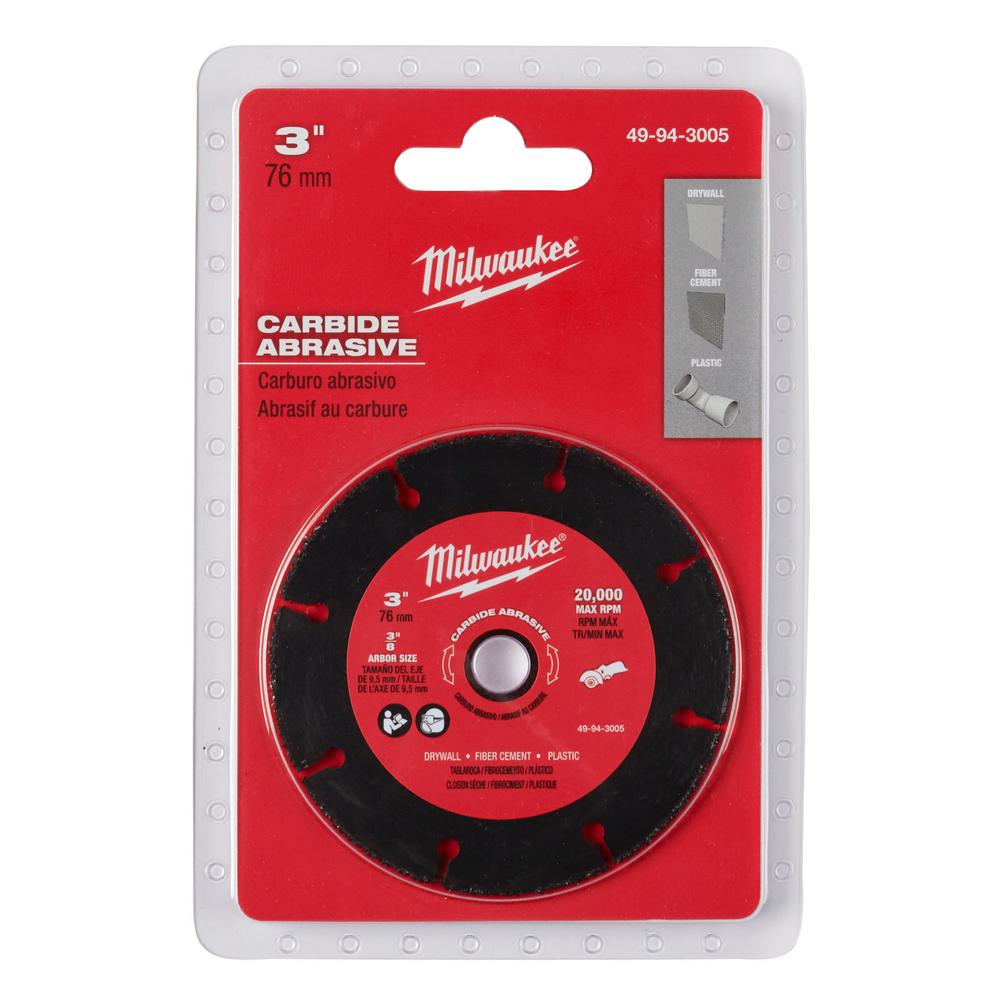 Milwaukee 3 in. Carbide Abrasive Blade-49-94-3005 - The Home Depot