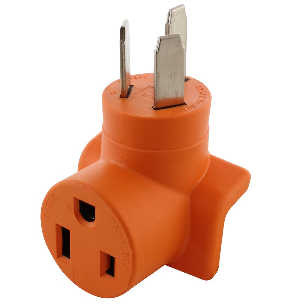 AC WORKS 50 Amp Welder Outlet 1050 Plug to 50 Amp 650 Welder AdapterWD1050650 The Home Depot
