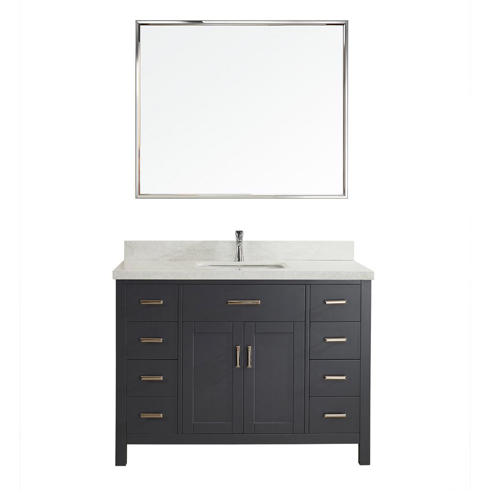 Ronbow Essentials Shaker 36 in. W Vanity in White with Quartz Vanity