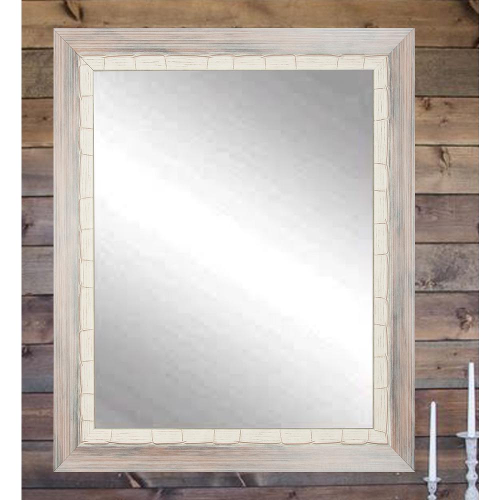 Weathered Cream Beach Framed MirrorBM023L2 The Home Depot