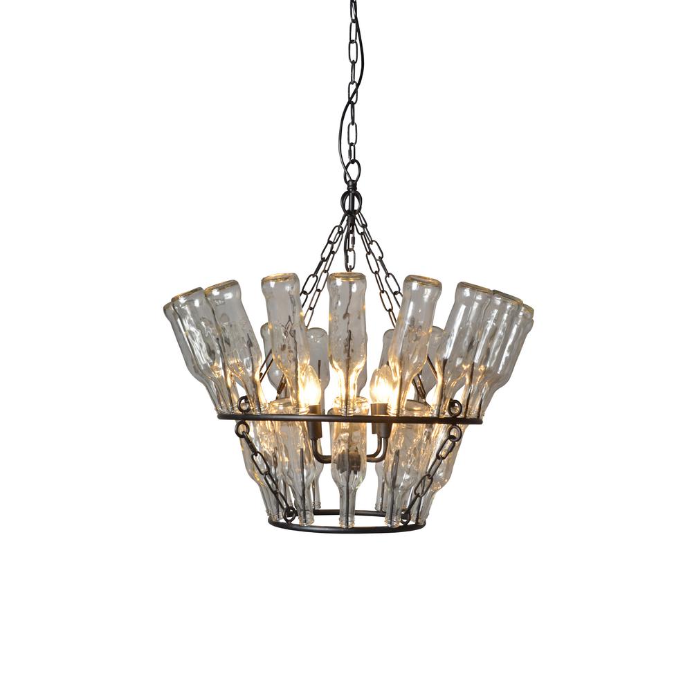 Y Decor 4 Light Black Chandelier Lz3310 The Home Depot Y Decor 4 Light Black Chandelier