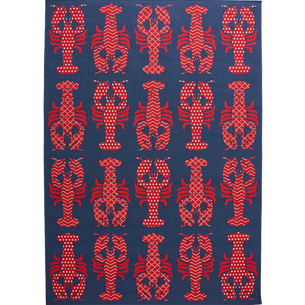 Hampton Bay Lobster Blue Red 8 Ft X 11 Ft Indoor Outdoor Area