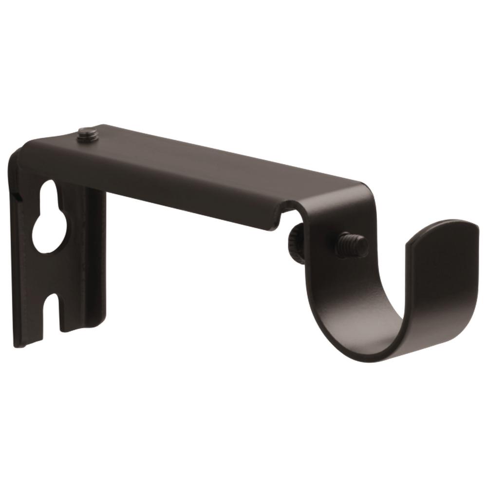 3/4 in. Oil Rubbed Bronze Cafe Rod Brackets-541798 - The Home Depot