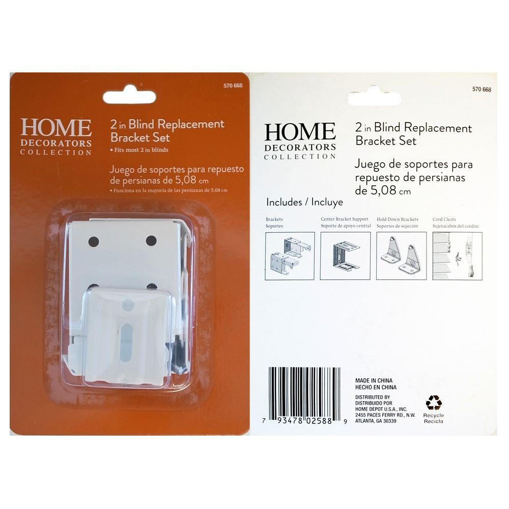 Home Decorators Collection 2 in. Faux Wood Blind Replacement Brackets10793478025886 The Home