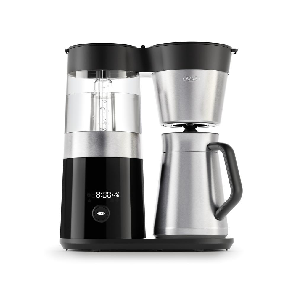 The OXO | 9-Cup Coffee Maker is a top-of-the-line coffee machine designed to cater to the discerning tastes of coffee enthusiasts. This sleek and compact appliance not only boasts a user-friendly interface but also offers a host of impressive features.