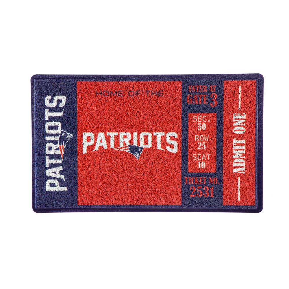 Team Sports America New England Patriots 30 In X 18 In Vinyl