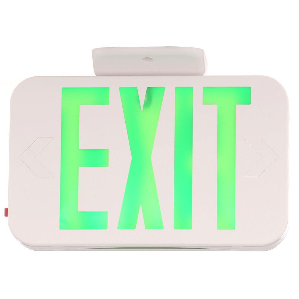 Thermoplastic Led Exit Sign With Green Letters Thermoplastic Led Exit Sign With Green Letters