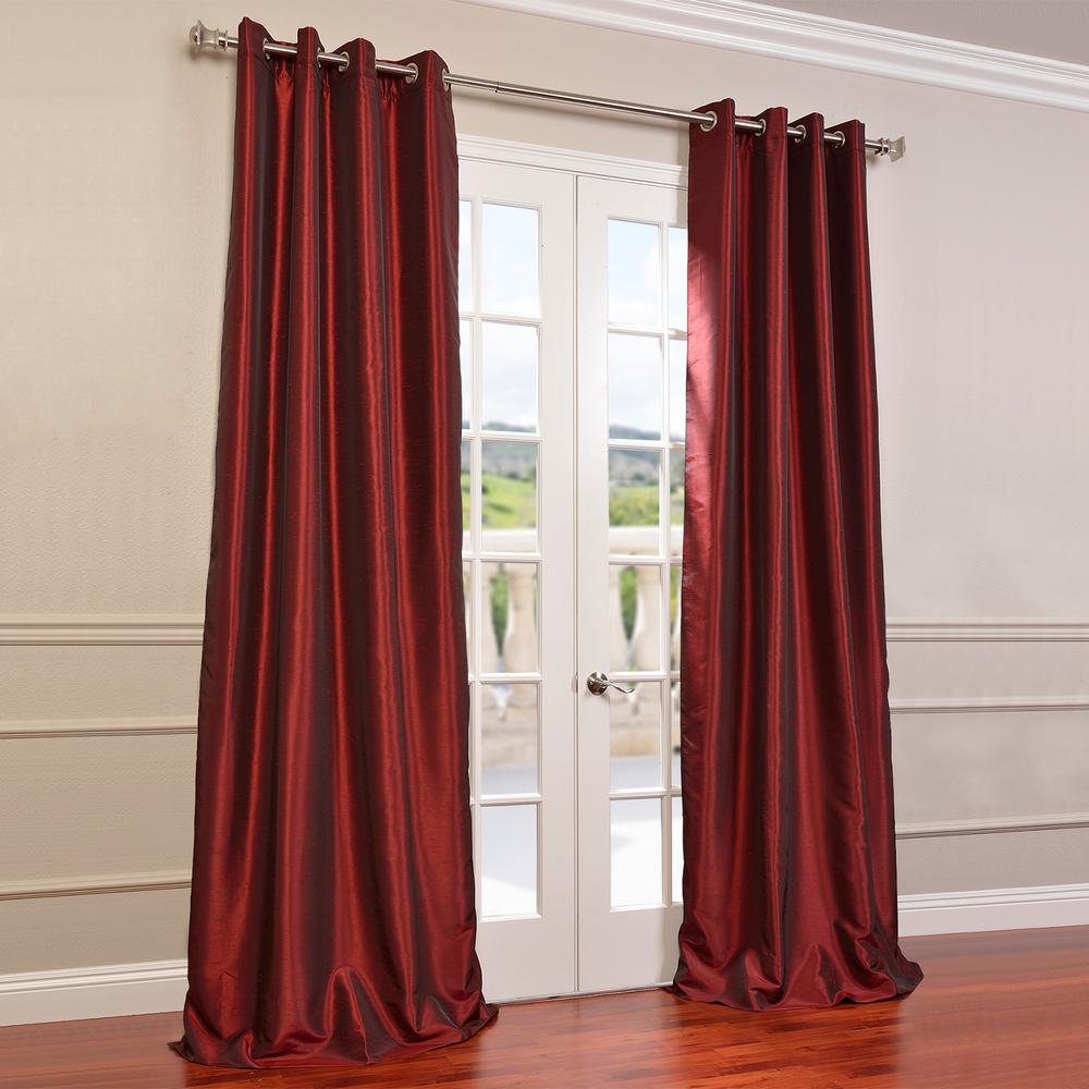 Exclusive Fabrics Furnishings Ruby Red Grommet Blackout Vintage