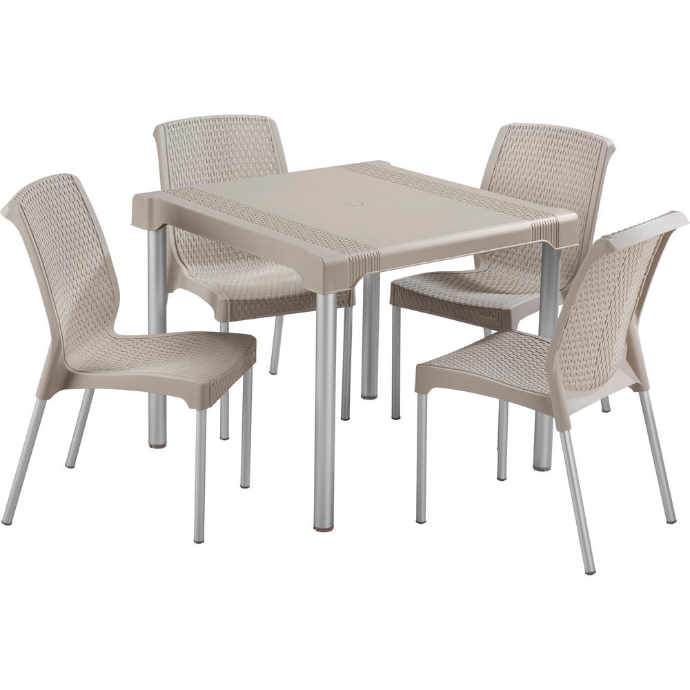 Resin Patio Dining Sets Patio Dining Furniture The Home Depot