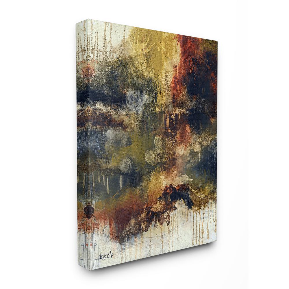 The Stupell Home Decor Collection 16 In X 20 In Rusty Brown Black And Ochre Brushed Abstract Painting By Michel Keck Canvas Wall Art Asa 104 Cn 16x20 The Home Depot