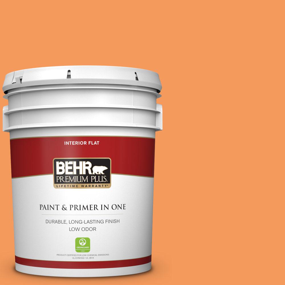Behr Premium Plus 5 Gal 260b 6 Blaze Orange Flat Low Odor Interior 260b 6 Blaze Orange Flat Low Odor Interior