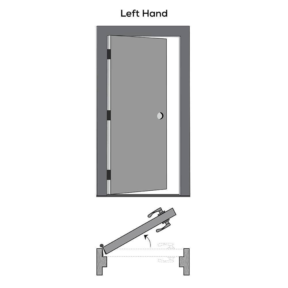 Mmi Door 30 In X 84 In Smooth Carrara Left Hand Solid Core Primed Molded Composite Single Prehung Interior Door