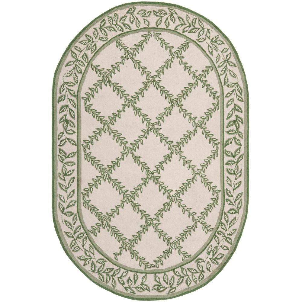 Green Oval 5 X 7 Area Rugs Rugs The Home Depot