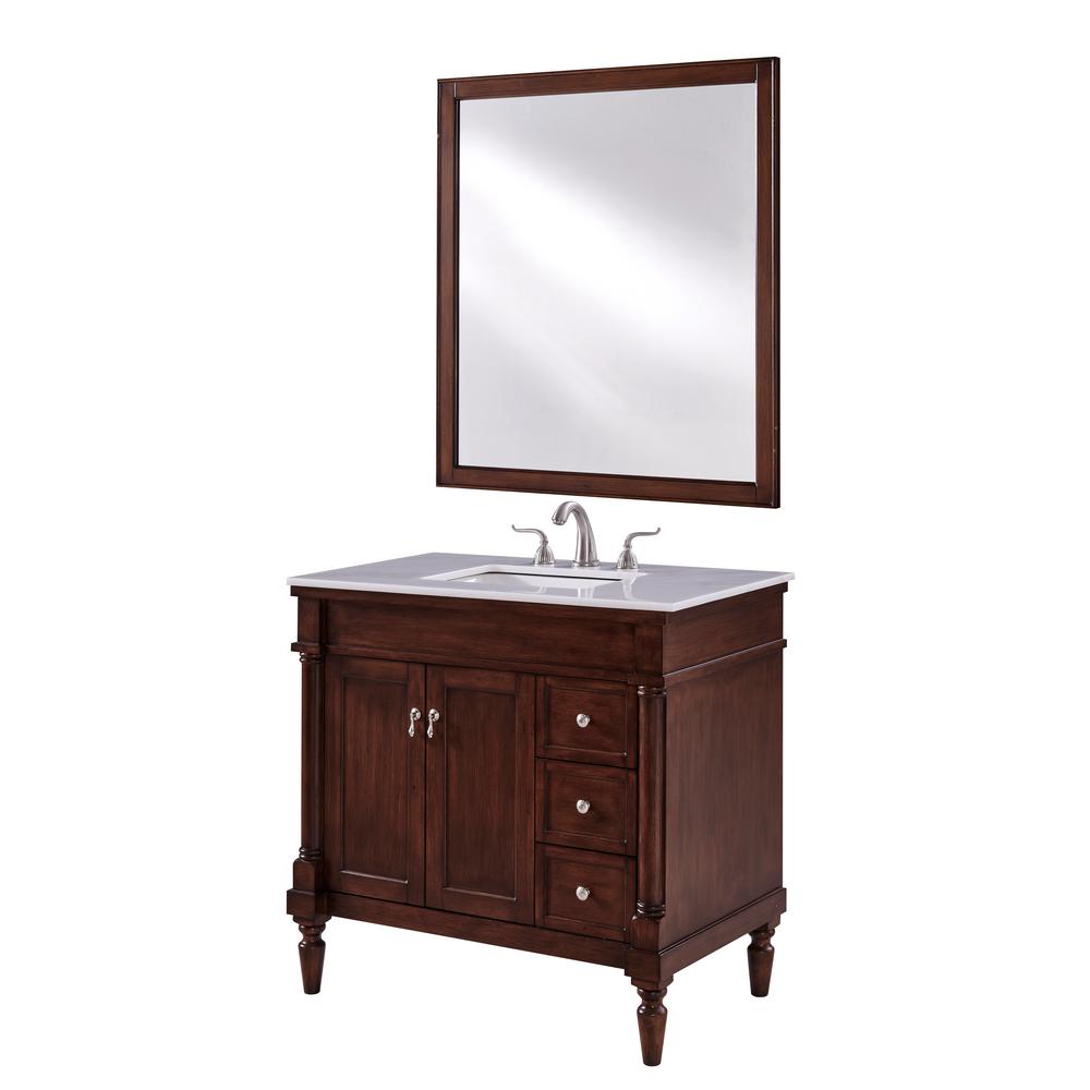 Wagner 36 In Single Bath Vanity W 3 Drawers 1 Shelf 2 Doors