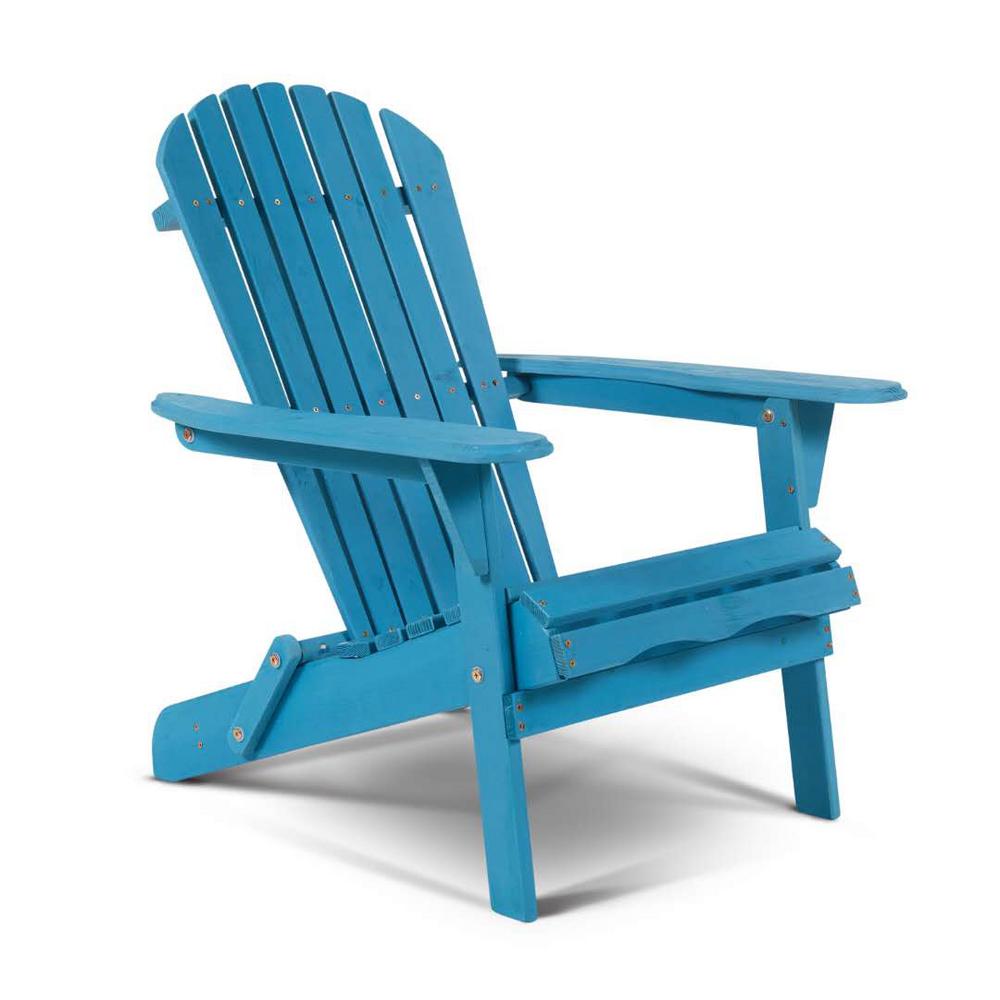 W Unlimited Classic Sky Blue Folding Wood Adirondack Chair ...