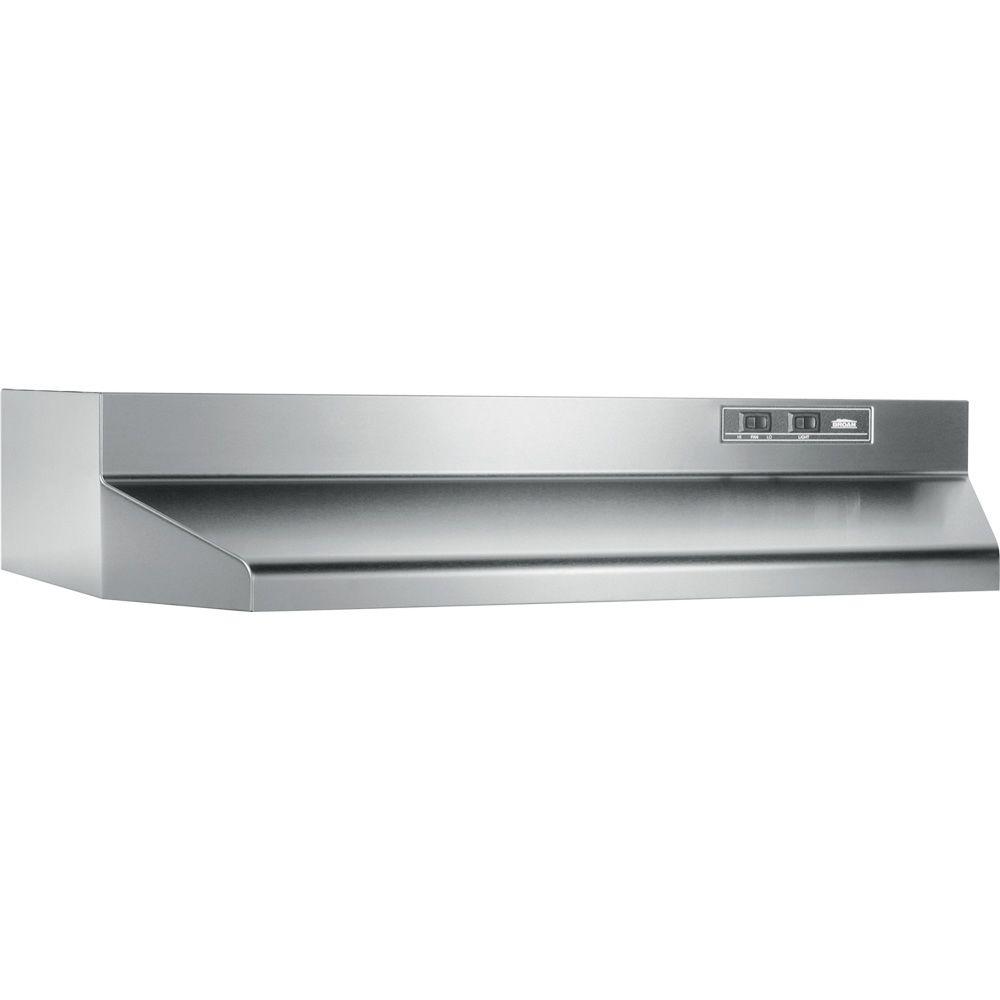 Broan 42000 Series 42 In Under Cabinet Range Hood With Light Broan 42000 Series 42 In Under Cabinet Range Hood With Light Stainless Steel 424204 The Home Depot