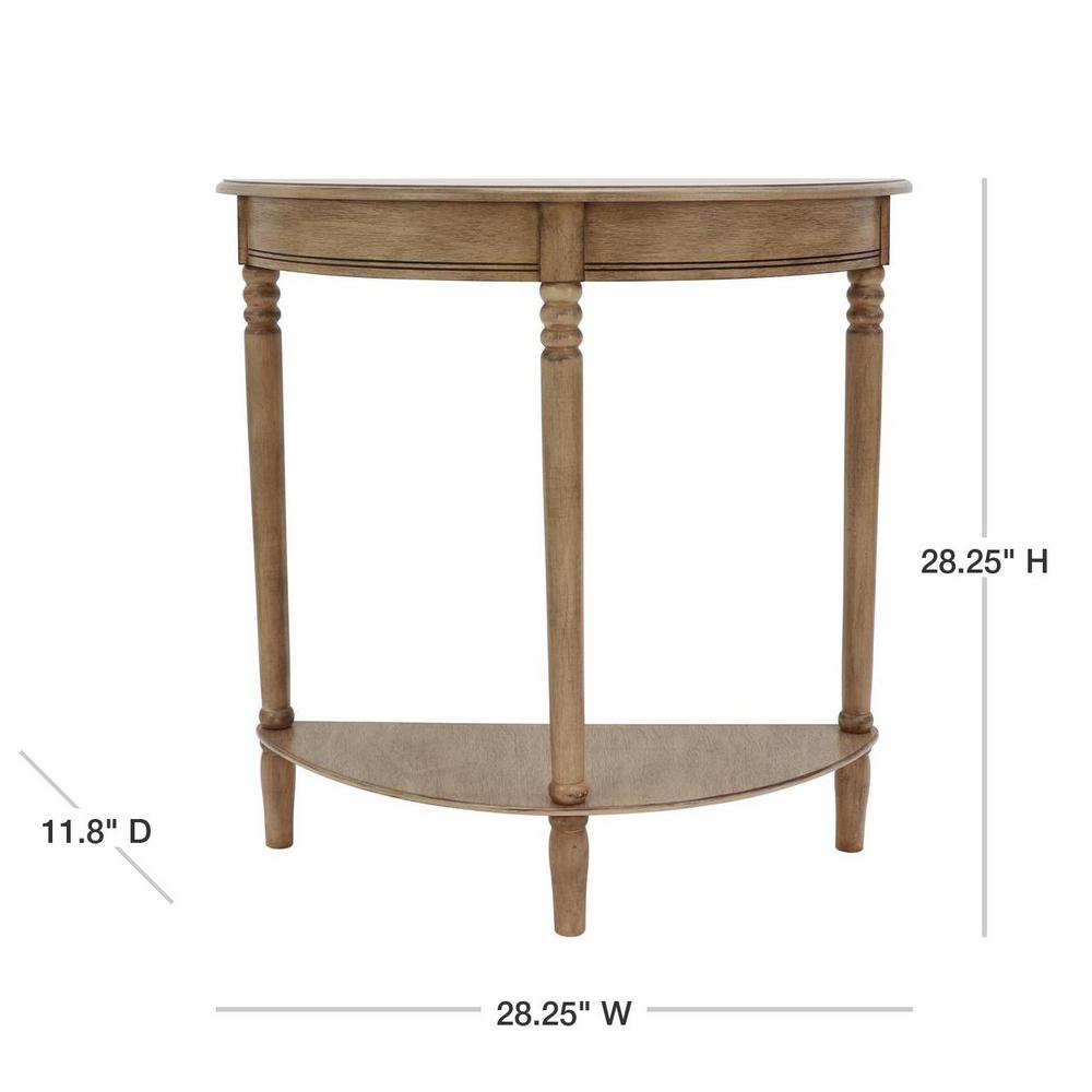 Decor Therapy Simplicity Half Round Oak Console Table Fr8709 The Simplicity Half Round Oak Console Table