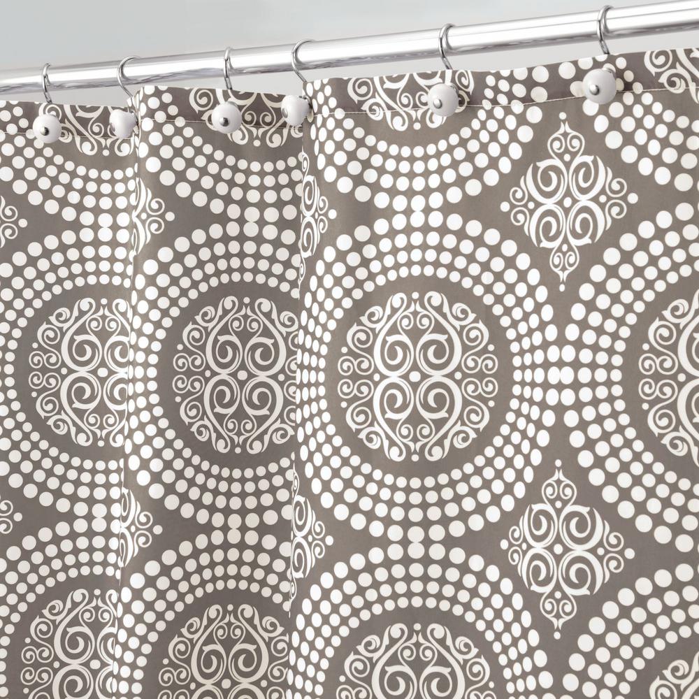 Interdesign 72 In Brown Polyster Medallion Shower Curtain 41398cx
