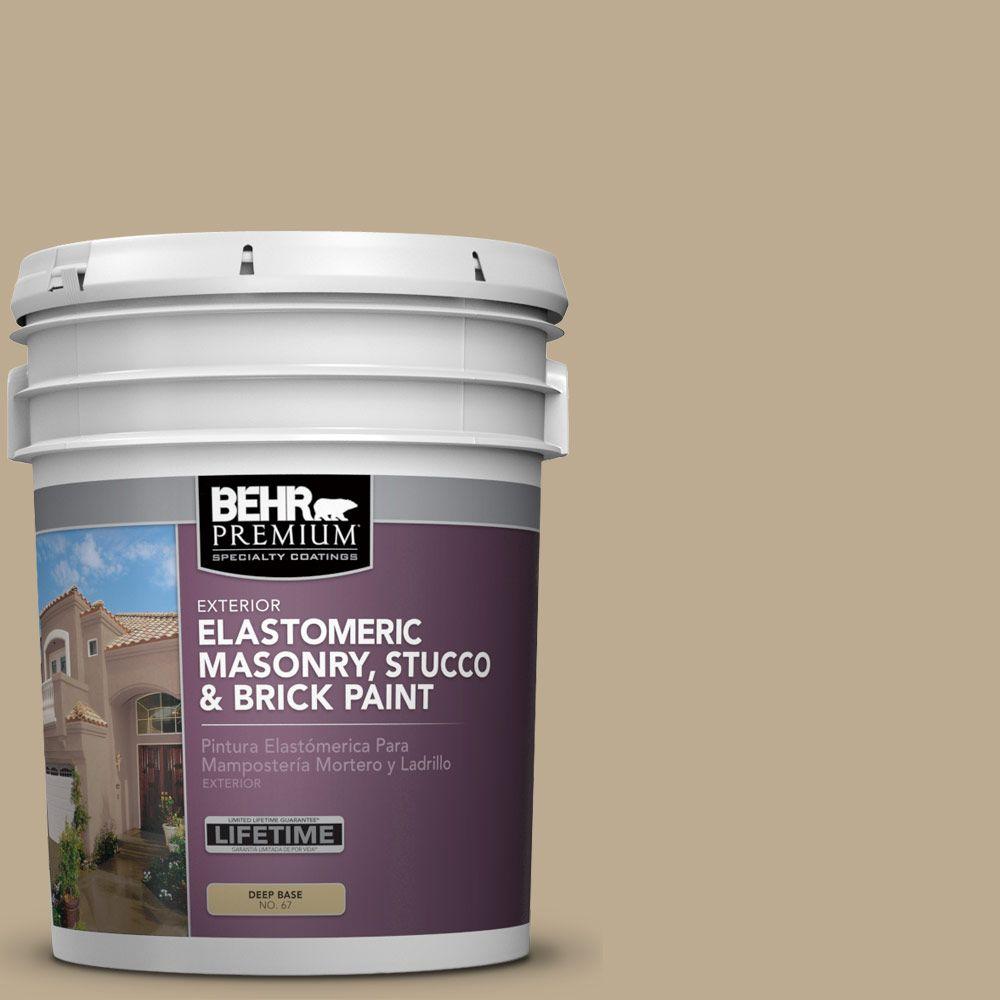 BEHR Premium 5 gal. #MS-44 Autumn Tan Elastomeric Masonry, Stucco ...