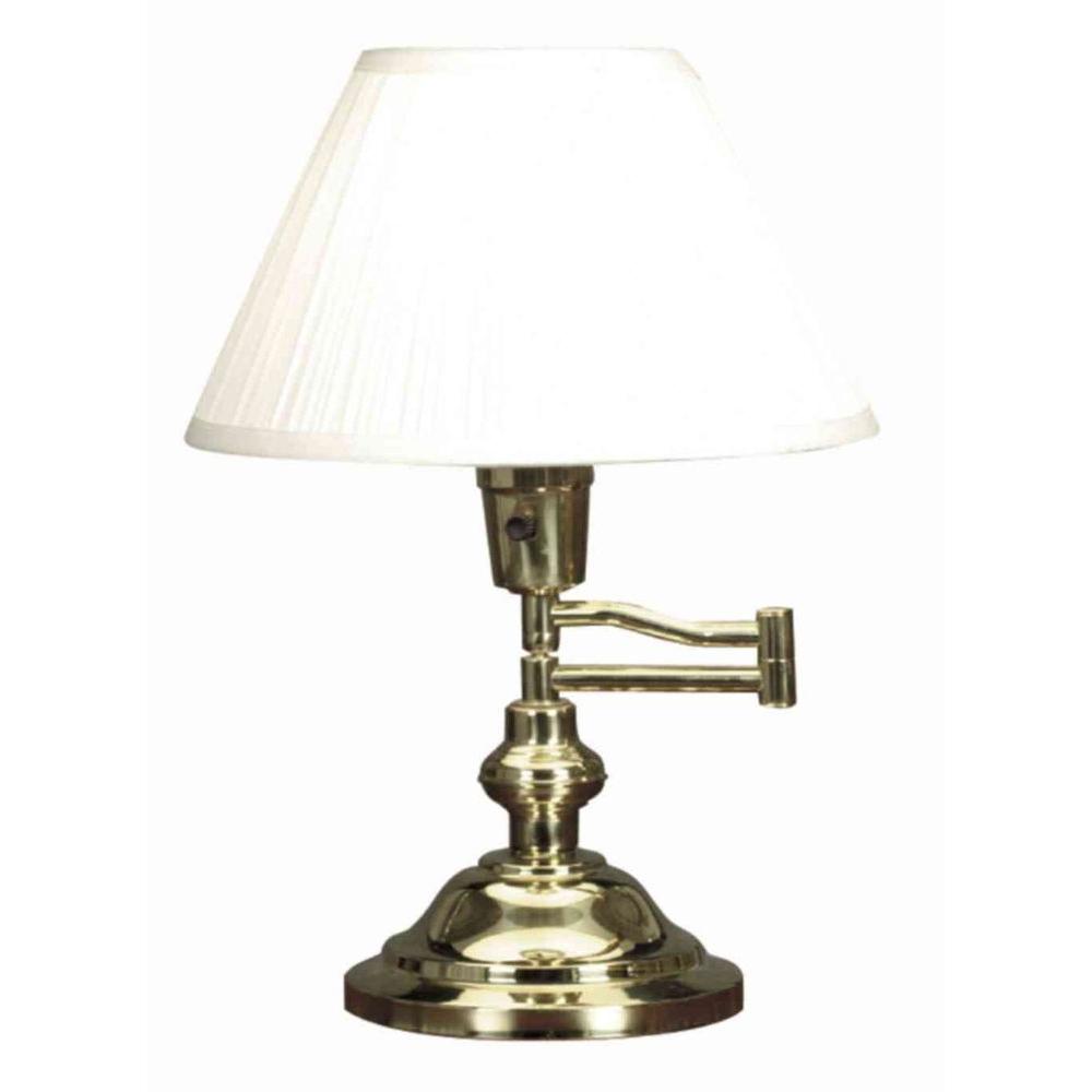 Kenroy Home Classic 15 in. Polished Brass Swing Arm Desk Lamp-30163