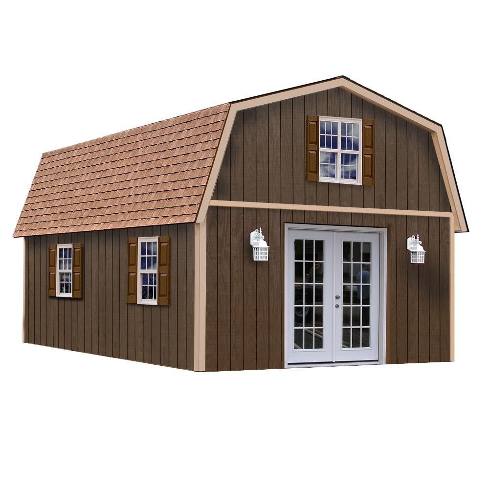 Best Barns Richmond 16 Ft X 32 Wood Storage Building Richmond1632 The Home Depot - Small Wooden Garden Shed Kits