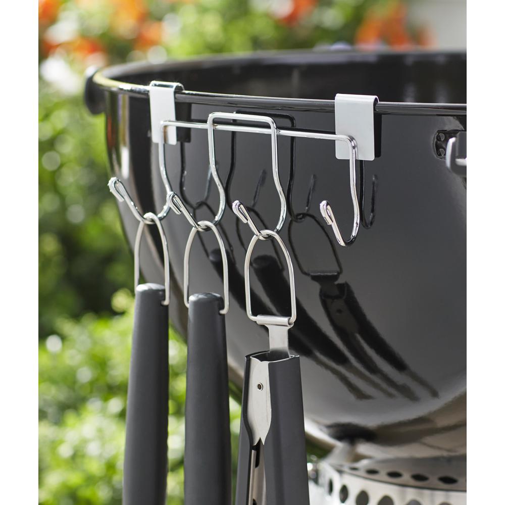 Fits Weber 18.5 /& 22.5 Charcoal Grills Grilly Goat Sauce Pot Caddy with Drink Holder /& Utensil Hook