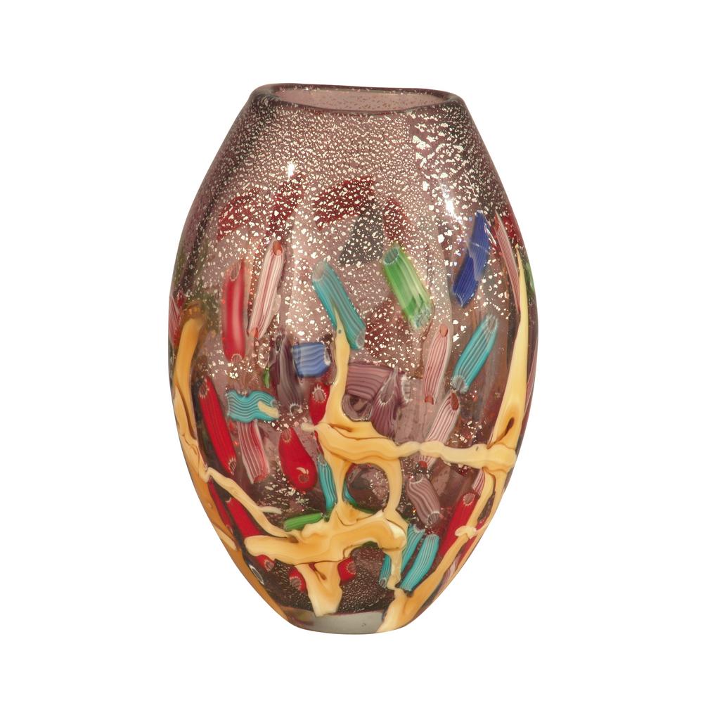 Dale Tiffany 7 in. Nora Hand Blown Art Glass Vase AV11099 - The Home Depot