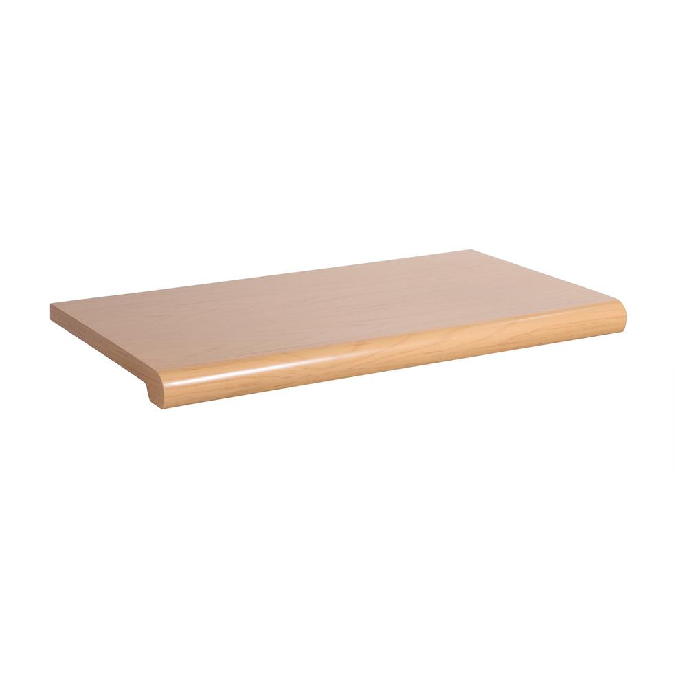 Hard Maple Shelving Storage Organization The Home Depot D Maple Open Bottom Bullnose Shelf