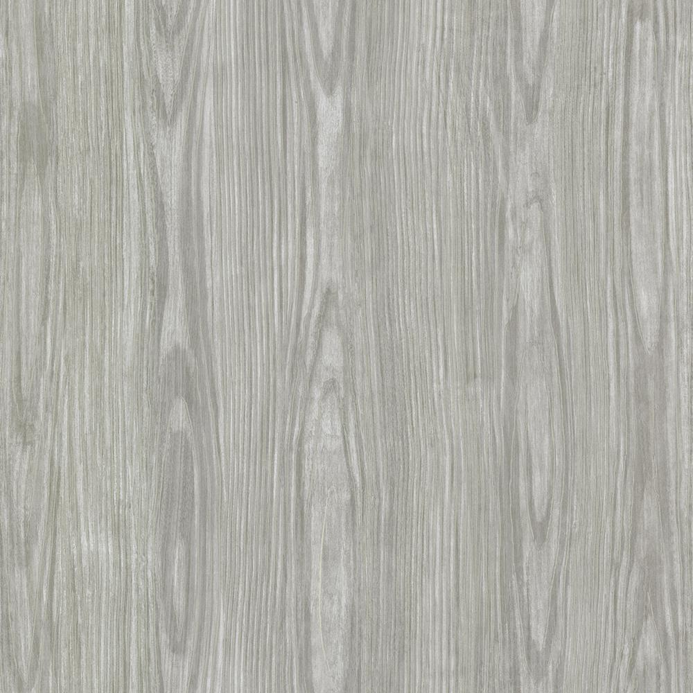 Brewster Grey  Tanice Faux Wood  Texture  Wallpaper Sample 