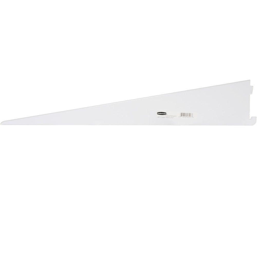 Rubbermaid 18.5 in. White Twin Track Bracket for Wood or Wire Shelving