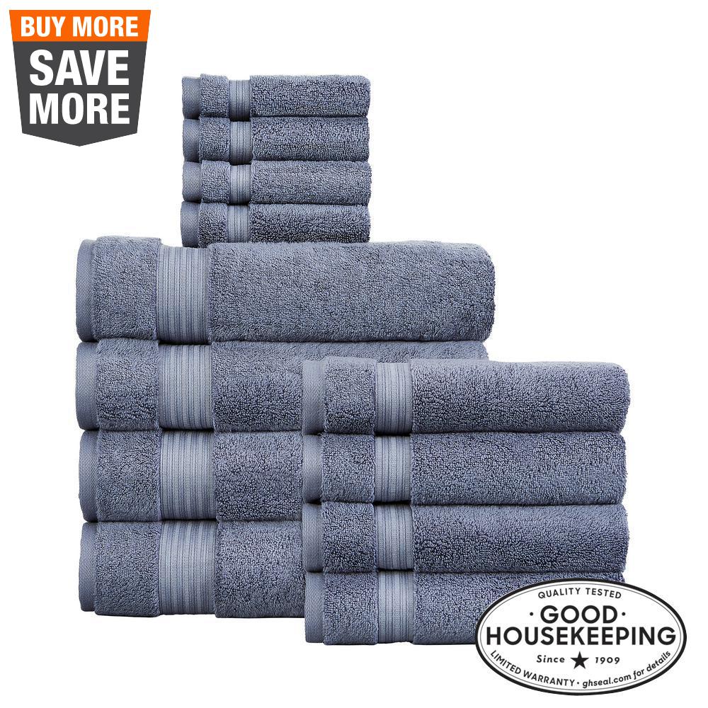 Home Decorators Collection Egyptian Cotton Hand Towel in Steel Blue ...