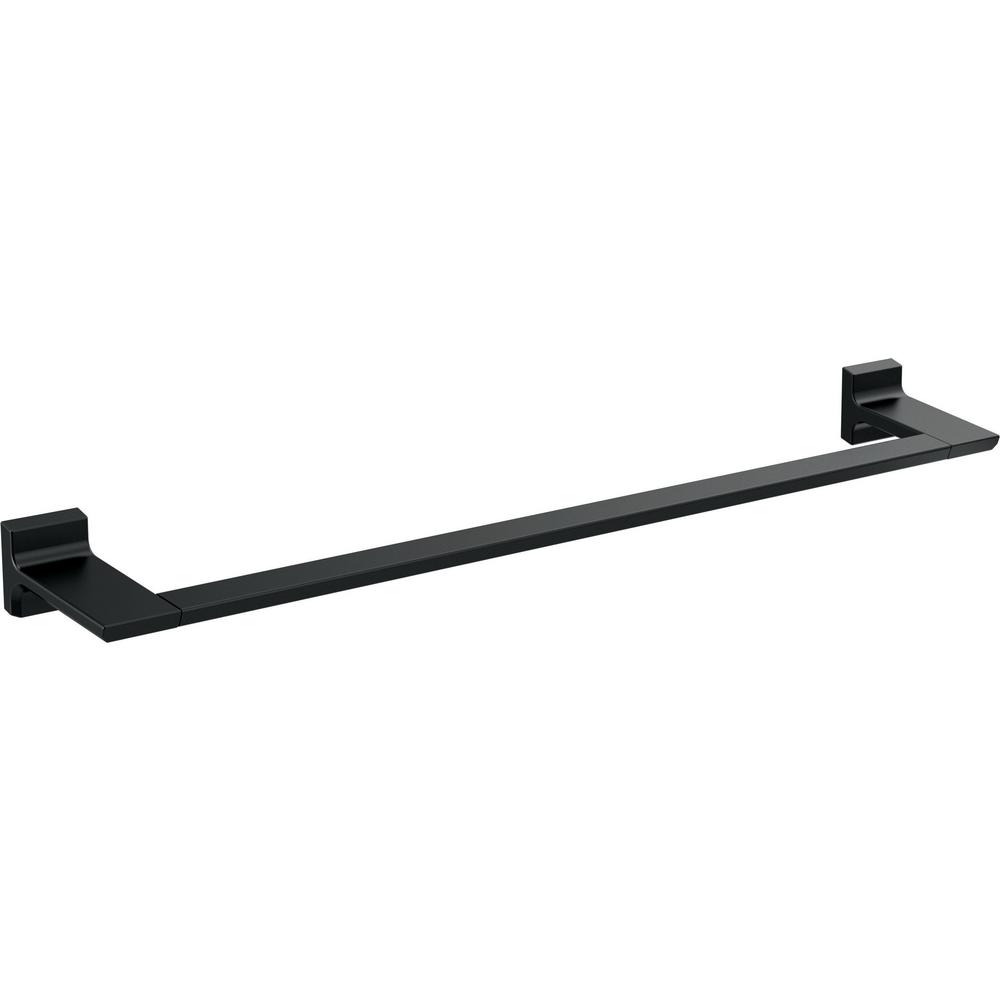 Delta Pivotal 24 in. Towel Bar in Matte Black-79924-BL - The Home Depot