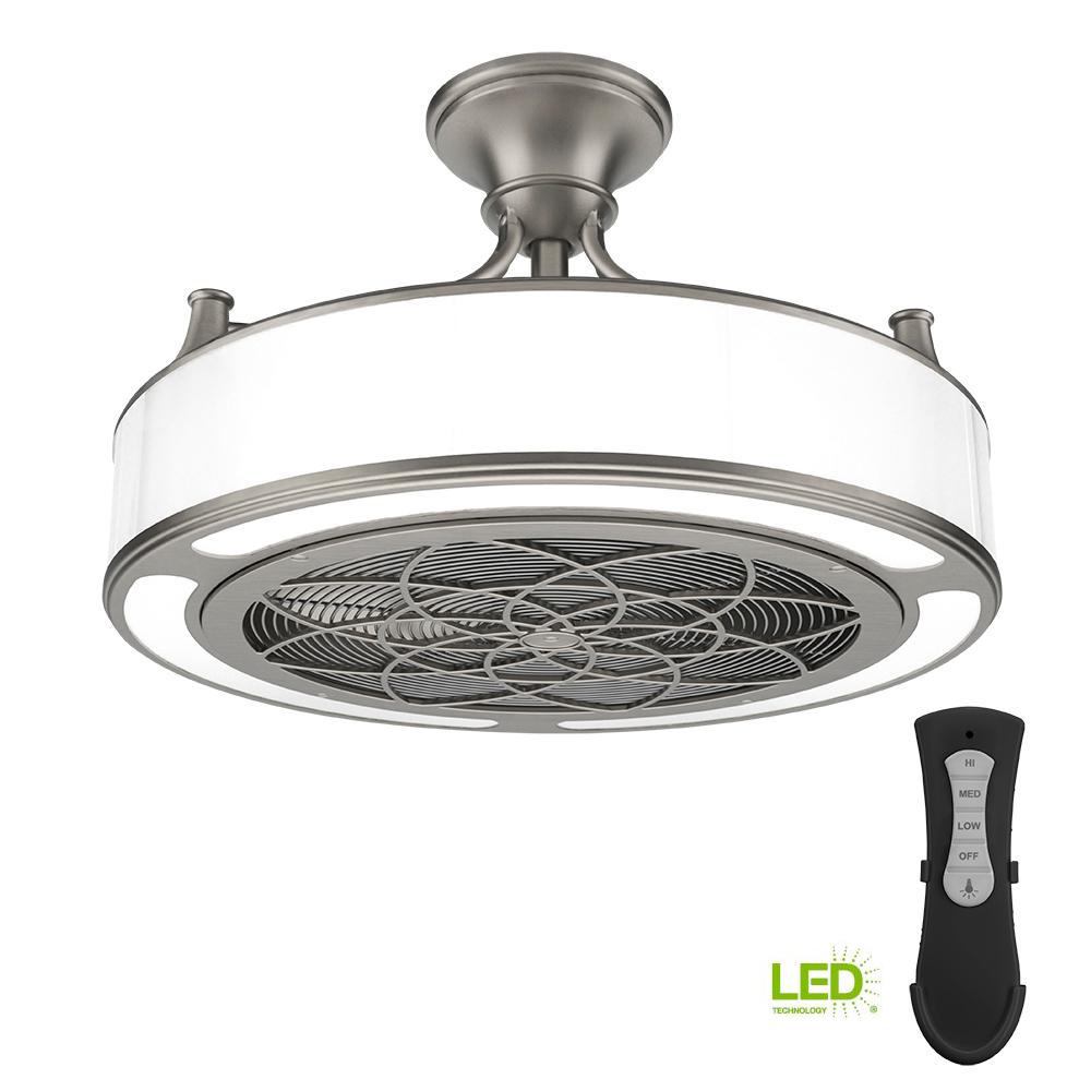 Kensgrove 72 In Integrated LED Indoor//outdoor Brushed Nickel Ceiling Fan
