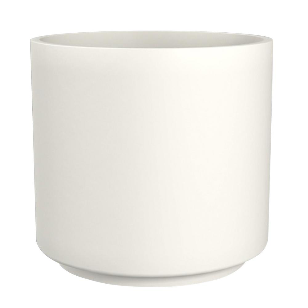 10. White Ceramic Cylinder Planter