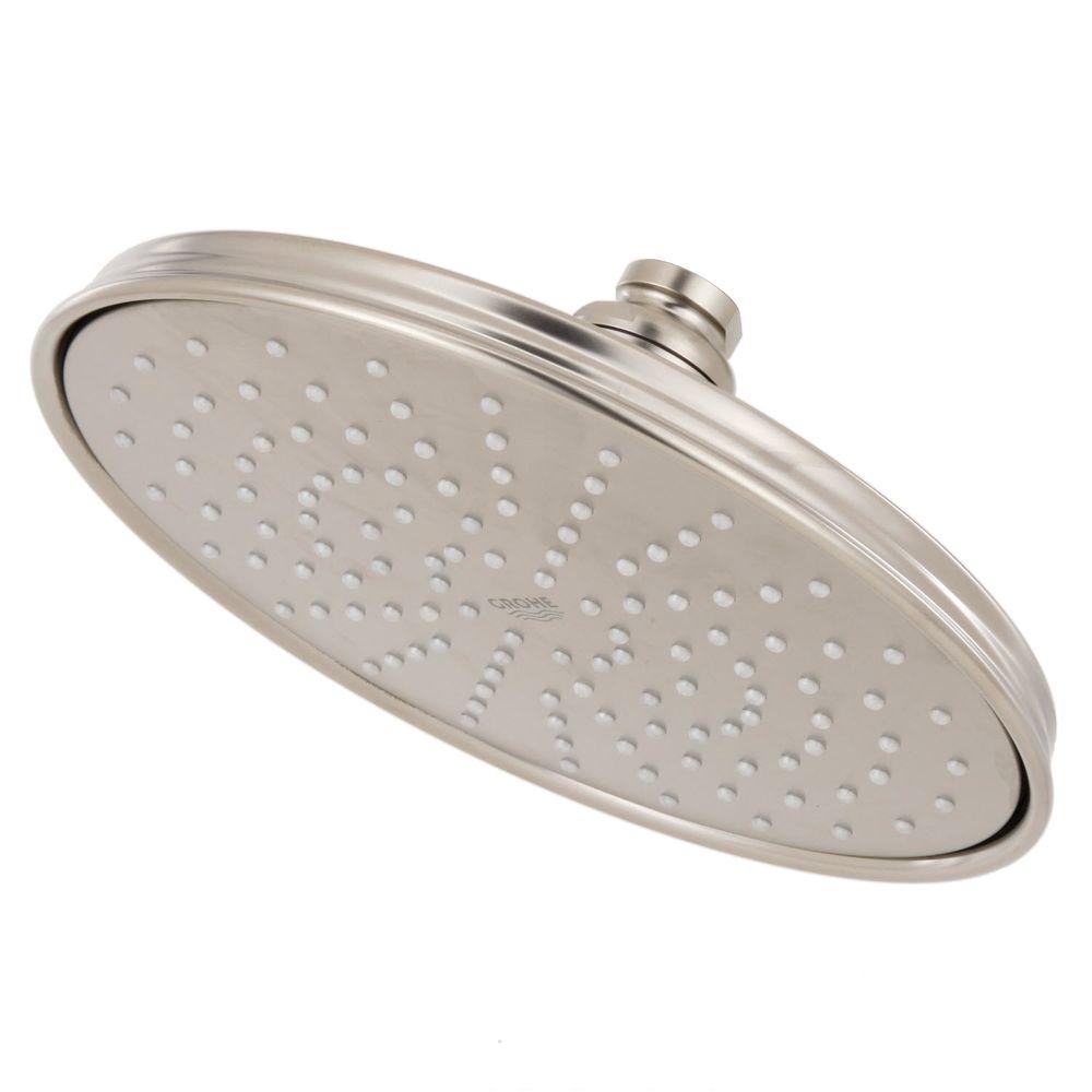 GROHE Rainshower 1Spray 8 in. Fixed Shower Head in Infinity Brushed