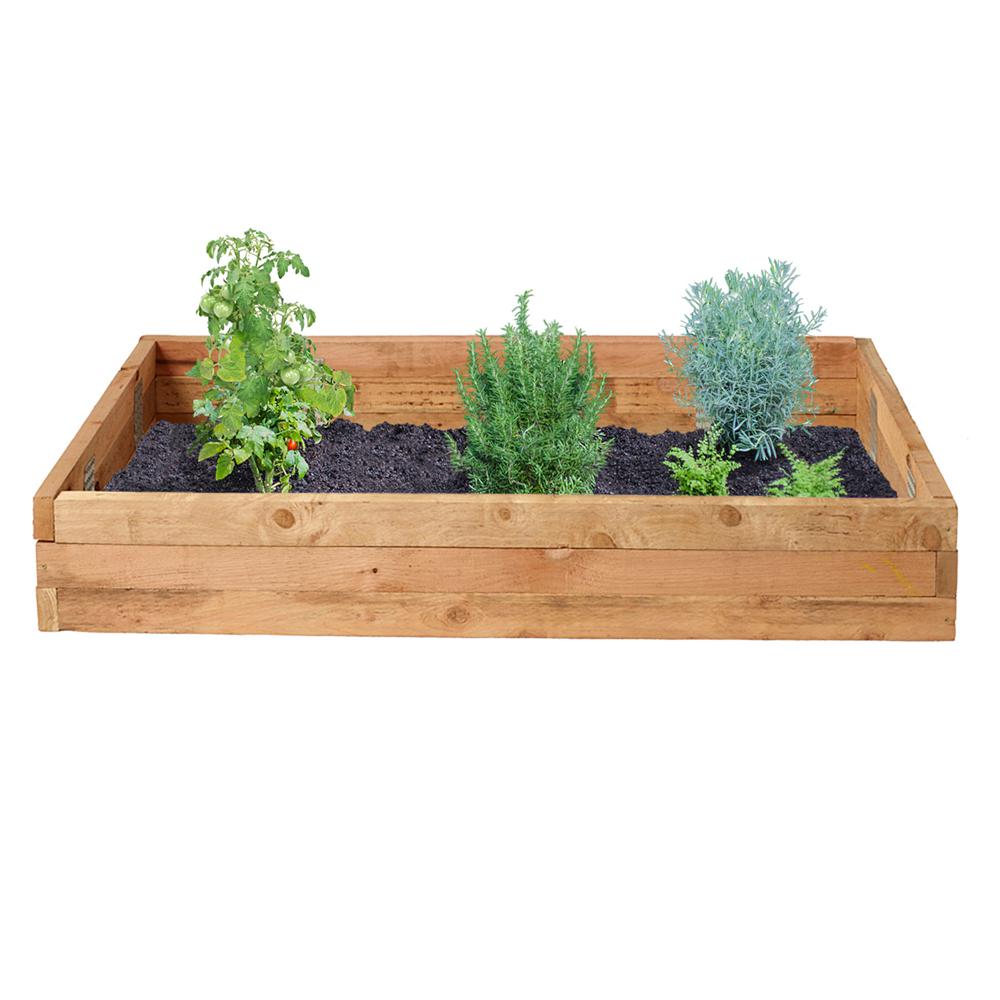 Outdoor Essentials 3 ft. x 6 ft. Western Red Cedar Raised Garden ...