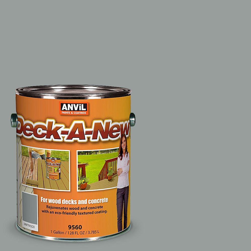 ANVIL DeckANew 1 gal. Driftwood Rejuvenates Wood and ANVIL DeckANew 1 gal. Driftwood Rejuvenates Wood and