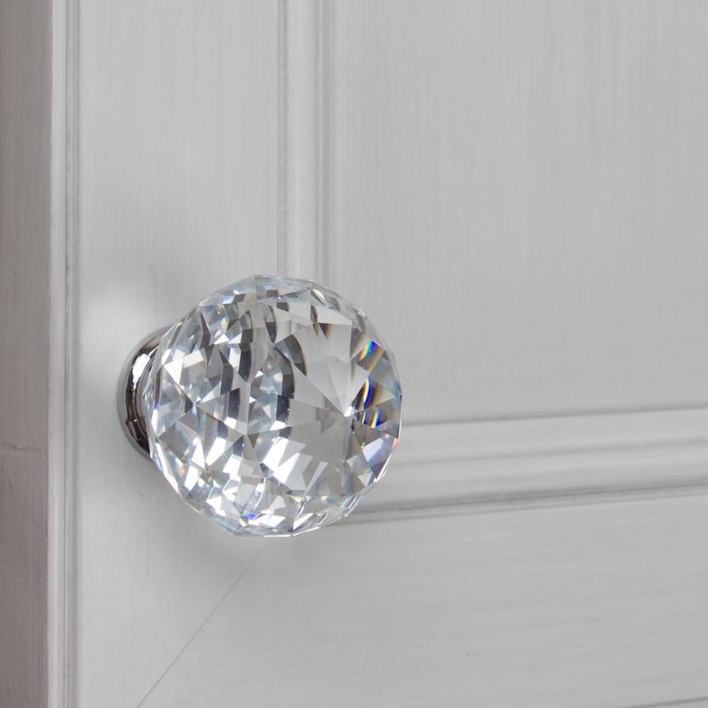 Gliderite 1 5 8 In Clear Large K9 Crystal With Polished Chrome